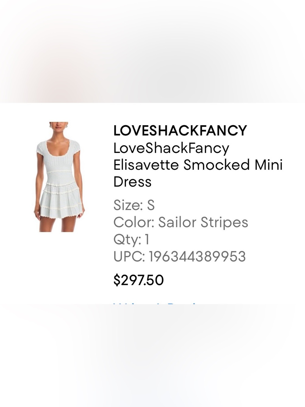 Elisavette Smocked Mini Dress